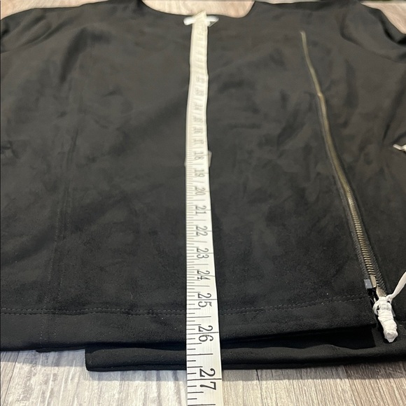 J. Jill Black Asymmetrical Zip Jacket New with tag Sizes large - Picture 7 of 7